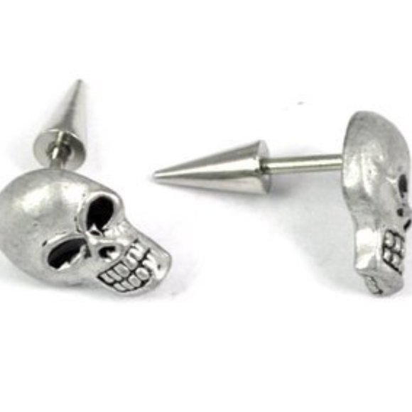 Accessories New Skull Spiked Ear Plugs Earrings 16g Poshmark